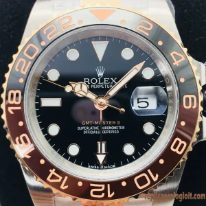 Rolex GMT-Master II Lunetta Bicolore Orologi Replica Bracciale Acciaio Uomo Movimento Automatico Orologio Clone 1:1