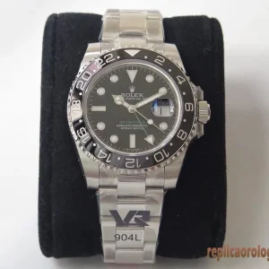 Rolex GMT-Master II Quadrante Nero Orologi Replica Bracciale in Acciaio Uomo Movimento Automatico Orologio Clone 1:1