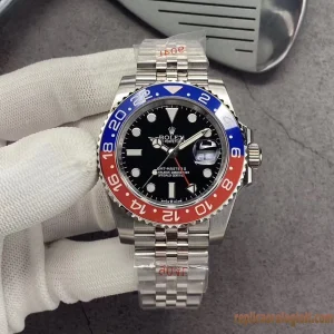 Rolex GMT-Master II Quadrante Nero e Lunetta Blu Rossa Orologi Replica Bracciale Acciaio Inossidabile Movimento Automatico Orologio Clone 1:1