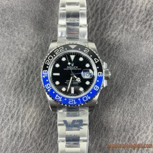 Rolex GMT-Master II Blu e Nero Orologi Replica Bracciale Acciaio Uomo Movimento Automatico Orologio Clone 1:1