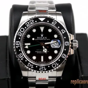 Rolex GMT-Master II Lunetta Blu e Nera Orologi Replica Bracciale Acciaio Uomo Movimento Automatico Orologio Clone 1:1
