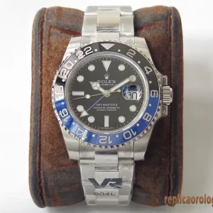 Rolex GMT-Master II Blu e Nero Orologi Replica Bracciale Acciaio Uomo Movimento Automatico Orologio Clone 1:1