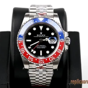 Rolex GMT-Master II Lunetta Blu e Rossa Orologi Replica Bracciale Acciaio Inossidabile Movimento Automatico Orologio Clone 1:1