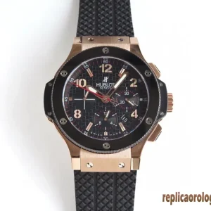 Hublot Big Bang Black Dial Rubber Strap Men Automatic Swiss Movement Clone 1:1