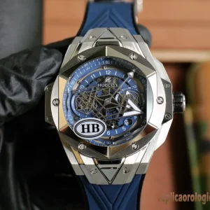 Hublot Big Bang Blue Dial Rubber Strap Men Automatic Swiss Movement Clone 1:1