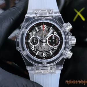Hublot Big Bang Trasparente Orologi Replica Gomma Uomo Movimento Automatico Orologio Clone 1:1
