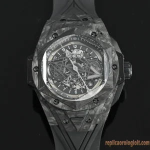 Hublot Big Bang Black Carbon Orologi Replica Gomma Uomo Movimento Automatico Orologio Clone 1:1