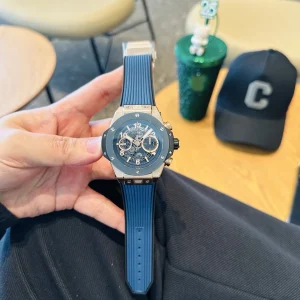 Hublot Big Bang Blue Dial Rubber Strap Men Automatic Swiss Movement Clone 1:1