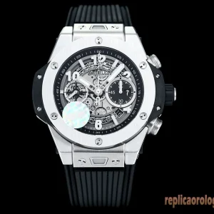 Hublot Big Bang Black Dial Rubber Strap Men Automatic Swiss Movement Clone 1:1