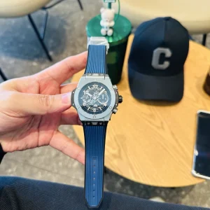 Hublot Big Bang Grigio Orologi Replica Cinturino in Gomma Uomo Movimento Automatico Orologio Clone 1:1
