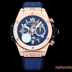 Hublot Big Bang Blu Orologi Replica Gomma Uomo Movimento Automatico Orologio Clone 1:1
