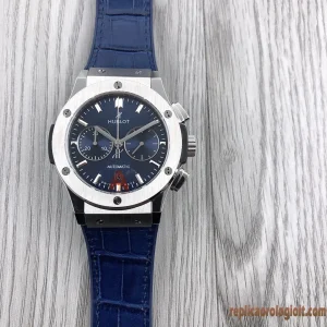 Hublot Big Bang Blu Lunetta Orologi Replica Cinturino in Pelle Uomo Movimento Automatico Orologio Clone 1:1