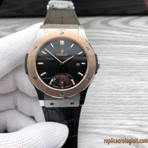 Hublot Classic Fusion Black Dial Leather Strap Men Automatic Swiss Clone 1:1