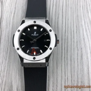Hublot Classic Fusion Black Dial Rubber Strap Men Automatic Swiss Clone 1:1
