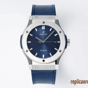 Hublot Classic Fusion Blue Orologi Replica Cinturino in Pelle Uomo Movimento Automatico Orologio Clone 1:1