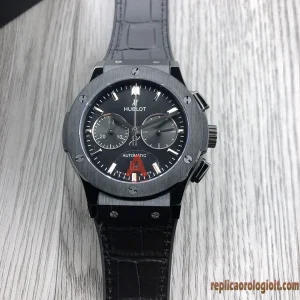 Hublot Classic Fusion Nero Orologi Replica Cinturino in Pelle Uomo Movimento Automatico Orologio Clone 1:1