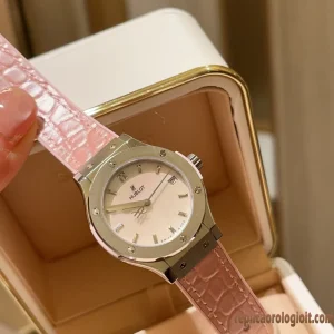 Hublot Classic Fusion Pink Leather Women Swiss Automatic Clone 1:1