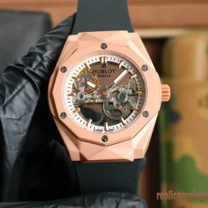 Hublot Classic Fusion Rose Gold Orologi Replica Gomma Uomo Movimento Automatico Orologio Clone 1:1