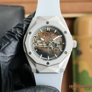 Hublot Classic Fusion White Dial Rubber Strap Men Automatic Movement Clone 1:1