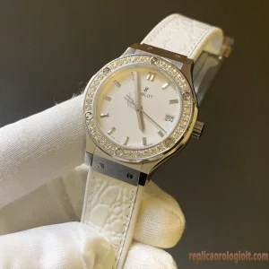 Hublot Classic Fusion White Dial Diamond Women Swiss Automatic Clone 1:1