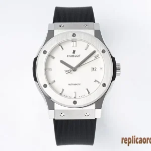 Hublot Classic Fusion White Dial Rubber Strap Men Automatic Swiss Movement Clone 1:1