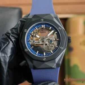 Hublot Spirit of Big Bang Blu Orologi Replica Cinturino in Gomma Uomo Movimento Automatico Orologio Clone 1:1