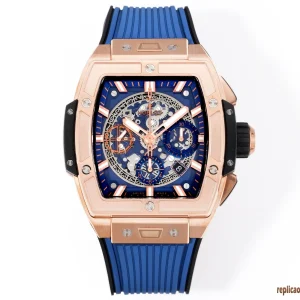 Hublot Spirit of Big Bang Blu Orologi Replica Gomma Uomo Movimento Automatico Orologio Clone 1:1