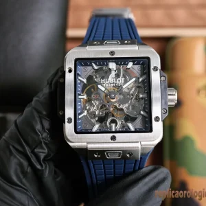 Hublot Spirit of Big Bang Blu Orologi Replica Cinturino in Gomma Uomo Movimento Automatico Orologio Clone 1:1