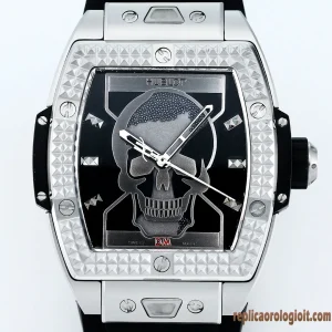 Hublot Spirit of Big Bang Skull Black Orologi Replica Gomma Uomo Movimento Automatico Orologio Clone 1:1