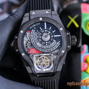 Hublot MP Black Dial Rubber Strap Men Automatic Swiss Clone 1:1 Watch