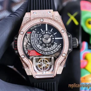 Hublot MP Black Diamond Rubber Orologi Replica Uomo Movimento Automatico Orologio Clone 1:1