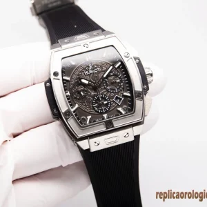 Hublot Spirit of Big Bang Nero Lunetta Titanio Orologi Replica Cinturino in Gomma Uomo Movimento Automatico Orologio Clone 1:1