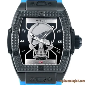 Hublot Spirit of Big Bang Skull Blue Rubber Orologi Replica Bracciale in Gomma Uomo Movimento Automatico Orologio Clone 1:1