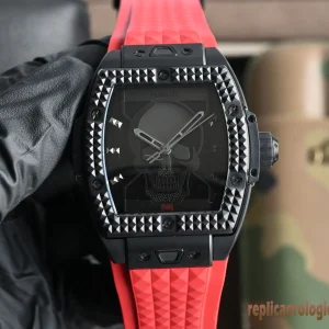 Hublot Spirit of Big Bang Skull Nero Gomma Replica Uomo Movimento Automatico Orologio Clone 1:1