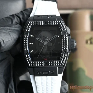 Hublot Spirit of Big Bang Skull Black Rubber Strap Men Automatic Movement Clone 1:1