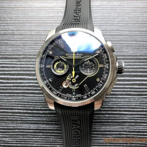 Tag Heuer Mercedes-Benz Black Chronograph Replica Watches Rubber Men Automatic Swiss Clone 1:1