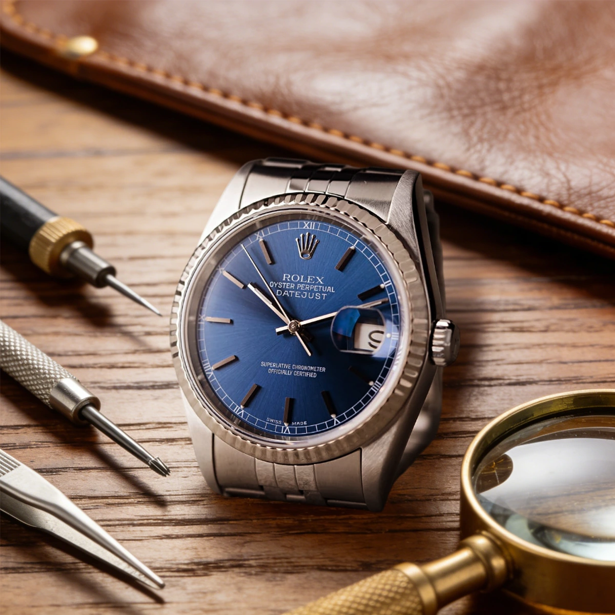 dettaglio del quadrante di un orologio replica di alta qualità