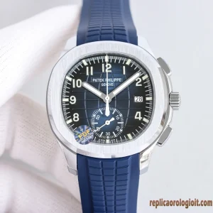 Patek Philippe Aquanaut Blu Lunetta Orologi Replica Cinturino Gomma Uomo Movimento Automatico Orologio Clone 1:1