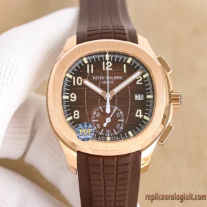 Patek Philippe Aquanaut Brown Dial Rubber Strap Men Automatic Swiss Clone 1:1