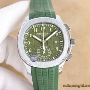 Patek Philippe Aquanaut Green Dial Rubber Strap Men Automatic Swiss Clone 1:1
