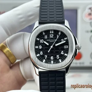 Patek Philippe Aquanaut Nero Orologi Replica Cinturino Gomma Uomo Movimento Automatico Orologio Clone 1:1