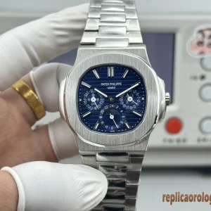 Patek Philippe Nautilus Blu Orologi Replica Bracciale Acciaio Uomo Movimento Automatico Orologio Clone 1:1