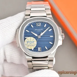 Patek Philippe Nautilus Blue Dial Metal Bracelet Men Automatic Swiss Clone 1:1