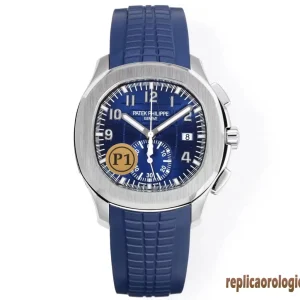 Patek Philippe Nautilus Blue Dial Rubber Strap Men Automatic Swiss Clone 1:1