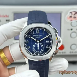 Patek Philippe Nautilus Blue Dial Rubber Strap Men Automatic Swiss Movement Clone 1:1