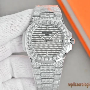 Patek Philippe Nautilus Diamanti Lunetta Orologi Replica Bracciale Uomo Movimento Automatico Orologio Clone 1:1