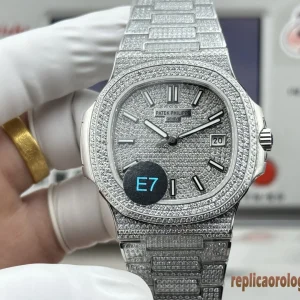 Patek Philippe Nautilus Diamanti Orologi Replica Bracciale in Metallo Uomo Movimento Automatico Orologio Clone 1:1