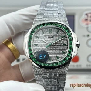 Patek Philippe Nautilus Diamond Lunetta Orologi Replica Bracciale in Metallo Uomo Movimento Automatico Orologio Clone 1:1