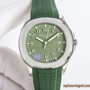 Patek Philippe Nautilus Green Dial Rubber Strap Men Automatic Swiss Movement Clone 1:1
