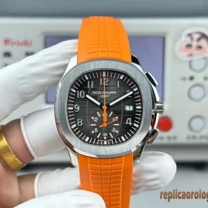 Patek Philippe Nautilus Orange Rubber Men Automatic Swiss Clone 1:1